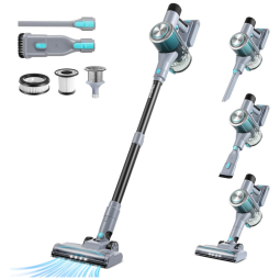 Aspirador sem fio 8 em 1: Leve, 40 min autonomia, Sucção Potente, Anti-Emaranhado, Ideal para Madeira e Carpetes, 1200W.Neobot