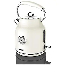 Homeart Chaleira de Chá Elétrica 1.7L, com Apito, Aço Inoxidável, 110V, 1500W, Branca