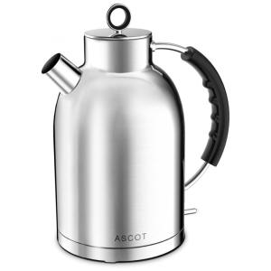 Chaleira Elétrica ASCOT 1.7L em Aço Inoxidável com Desligamento Automático, 110V 1500W, Prata