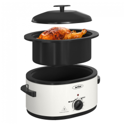 Panela Elétrica 7,5L com Tampa Auto-alinhante, Panela e Rack Removíveis, 110V 1000W, Sunvivi, Branco