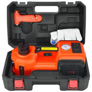 E HEELP Macaco Elétrico Hidráulico com Luz de LED, Suporta até 5 Toneladas, Laranja