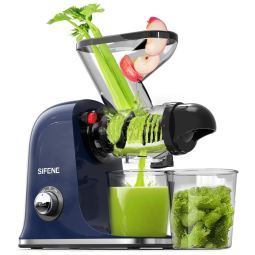 Centrifuga de Frutas com Função Reversa, Motor Silencioso e Mastigação Lenta, 110V 150W, SiFENE, Azul