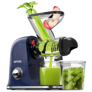 Centrifuga de Frutas com Função Reversa, Motor Silencioso e Mastigação Lenta, 110V 150W, SiFENE, Azul