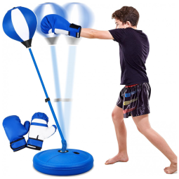 NATGGZ Kit de Boxe Infantil com Bolsa de Pancadas Ajustável e Luvas - Presente Ideal para Crianças de 3 a 10 Anos