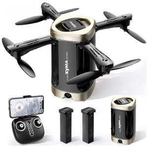 Mini Drone Dobrável com Câmera HD Portátil e 24 Min de Voo, SYMA, Preto