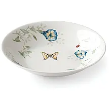 Tigela, Tema de Borboletas com Capacidade de 600mL, Material de Porcelana e Formato Redondo, LENOX 892489, Branca Colorida