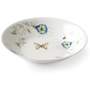 Tigela, Tema de Borboletas com Capacidade de 600mL, Material de Porcelana e Formato Redondo, LENOX 892489, Branca Colorida