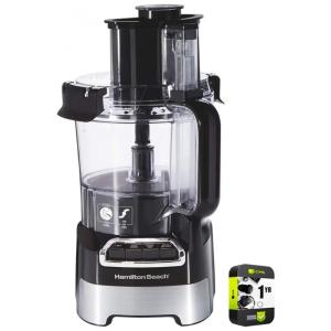 Processador de Alimentos Multifuncional 2.4L em Aço Inoxidável, 450W, 110v, HAMILTON BEACH E9HB70723, Preto