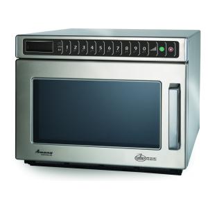 Forno Micro-ondas Comercial Amana HDC182 Compacto de Alta Resistência, 1800W, Aço Inoxidável