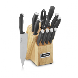 Conjunto de Facas em Aço Inoxidável com Bloco de Bancada, 12 Peças, Cuisinart C77SSB, Preto