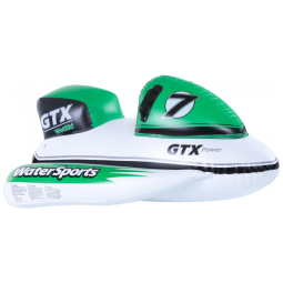 Boia Inflável Swimline GTX Wet Ski Branco/Verde com Alças, Vinil UV Resistência, Modelo 132 cm