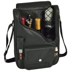 Piquenique no Bolsa Térmica Para Transporte de Vinhos até 2 Garrafas, PICNIC AT ASCOT, Preto