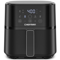 Fritadeira Elétrica Air Fryer 3,7L com 4 Predefinições, 110V 1500W, Chefman, Preta