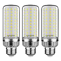 Lâmpada LED 200W 2500 Lumens 6000K Branca com Base E26, 3 Unidades, GEZEE, Prateado