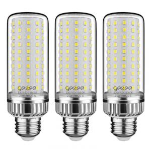 Lâmpada LED 200W 2500 Lumens 6000K Branca com Base E26, 3 Unidades, GEZEE, Prateado