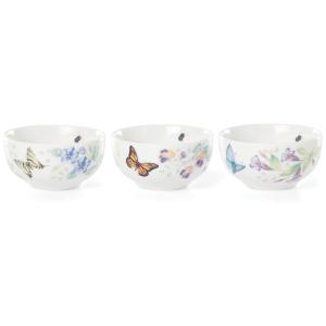 Conjunto de Mini Tigelas Para Multiuso e Leve com 3 Peças, Material de Porcelana e Capacidade de 235mL, Lenox 890449, Branco Colorido