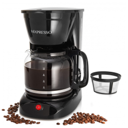 Máquina de Café Elétrica Mixpresso 12 xícaras, Com Desligamento Automático, Filtro Reutilizável, Jarra de Vidro Borossilicato