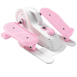 Mini Aparelho Elíptico Motorizado para Treino em Casa Sentado com Tela LCD, SUNNY HEALTH FITNESS, Branco