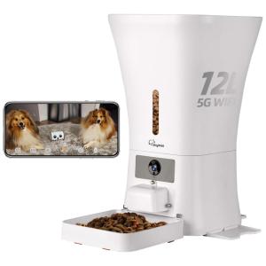 Comedouro Automático, Câmera HD Wi Fi para Cães e Gatos 8L, SKYMEE, Branco