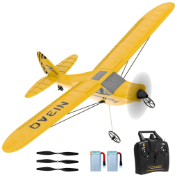 Avião de Controle Remoto de 3 Canais com com Propeller Saver, Sistema de Estabilização Xpilot e Acessórios, 28ºC Sport Cub S2 , Amarelo