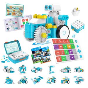WhalesBot C3 Pro - Kit Robô Programável 12 em 1 com Controle Remoto e Cartas de Programação Inteligentes para Crianças a partir de 4 anos