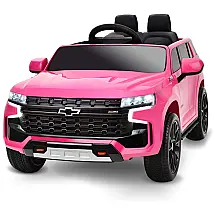 Carro Elétrico Infantil Blitzshark a Bateria 12V e 1Assento com 3 Velocidades e Luzes LED, Rosa