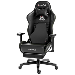 Cadeira de Escritório Gamer Giratória e Reclinável com Apoio Lombar Ergonômico, AUTOFULL, Cinza