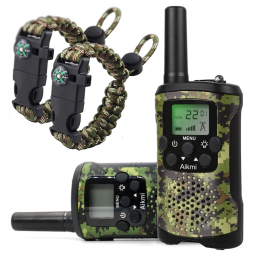 Rádio Comunicador Walkie Talkie Aikmi para Crianças, Rádio Bidirecional de 22 Canais, Alcance de 4,8 km, Brinquedo Durável, Melhor Presente