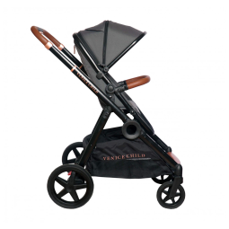 Carrinho de Bebê Moderno e Modular com 30 Configurações para 1 ou 2 Crianças, Venice Child, Cinza