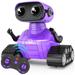 Robô Emocional Programável Roxo – Playsheek “Emo Robot” com Controle Remoto, Dança e Luzes LED para Crianças a Partir de 3 Anos