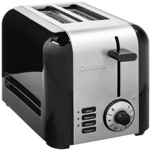 Torradeira Elétrica 2 Fatias com Controle de Temperatura, Aço Inox, 900W, 110v, CUISINART CPT 320P1, Preto