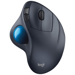 M570 Mouse Ergonômico sem Fio Reduz a Tensão do Pulso Multifunções, LOGITECH 910 001882, Preto