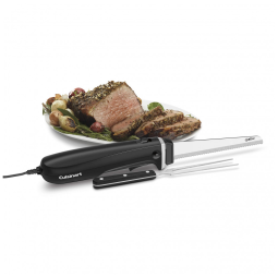 Faca Elétrica em Aço Inoxidável com Garfo, 110v, CUISINART CEK 41, Preto