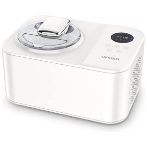Máquina de Sorvete Automática e Elétrica até 1.2L com Controle Digital, Branca, 110v, UKKISO SU I12A, Branco