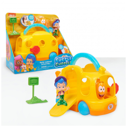 Ônibus Escolar com 3 Acessórios para Crianças de 3 Anos ou Mais, BUBBLE GUPPIES, Amarelo