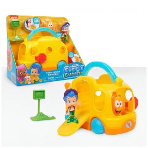 Ônibus Escolar com 3 Acessórios para Crianças de 3 Anos ou Mais, BUBBLE GUPPIES, Amarelo