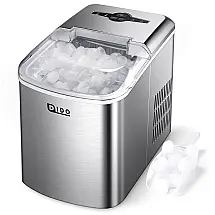 Máquina de Gelo Automática Portátil Produz até 14kg, 24H, Cor, 110v, DIDO ICM 1508, Prateado