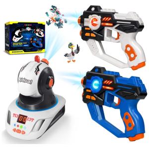 Pistola Infantil com Laser Infravermelho e Projetor para 2 jogadores, Idade de 8 a 12 Anos, Kidpal