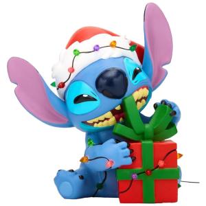 Topo de Árvore de Natal Hallmark Disney Lilo & Stitch Luzes, Resina Colorida, 20,3x19x13,3 cm, Exclusivo BoxLunch