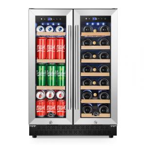 Adega Climatizada de Zona Dupla para 20 Garrafas e 88 Latas, 110V, Tylza, Prata