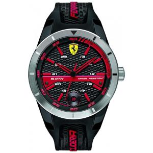 Relógio de Pulso Resistente a Movimento de Quartzo e Pulseira de Silicone, FERRARI 0830253, Preto