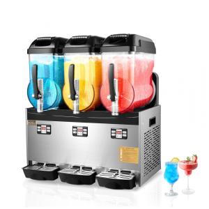 Máquina de Frozen Comercial VEVOR, Tanque Triplo de 12Lx3 para Bebidas Geladas, Aço Inoxidável, Ideal para Margaritas, Smoothies e Mais