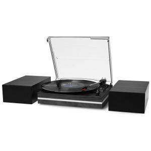 Toca Discos Retro com 3 Velocidades e Alto Falantes Estéreo Duplos, Seasonlife R612, Preto