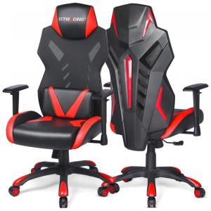 Cadeira de Escritório Gamer Ergonômica e Reclinável com Apoio para Lombar, GTRACING, Vermelho