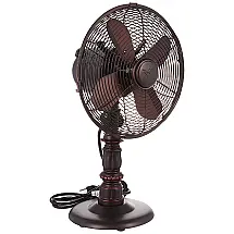 Ventilador de Mesa Retro com 3 Velocidades, 110V 11W, DECO BREEZE DBF6126, Marrom