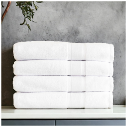Toalhas de Banho de Algodão Turco, Conjunto com 4 Unidades. Absorção Superior e Maciez Incrível. Alta Qualidade. Luzia