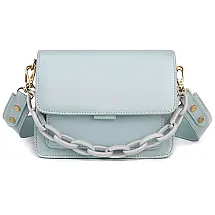 Bolsa Feminina de Ombro em Couro Sintético, ZOCILOR, Azul