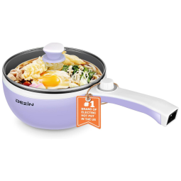 Panela Elétrica Multifuncional 1,5L, Aço Inoxidável, com Controle de Temperatura, 600W, 110V, DEZIN DZ150, Lilás