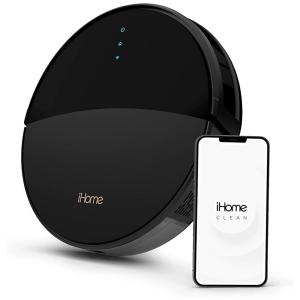 Aspirador de Pó Robô 2 em 1, 2000Pa, Capacidade 600 mL, Recarregável, IHOME Robotic Vacuum, Preto