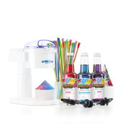 Máquina de Raspadinha com Cones e Xaropes Incluídos, Branca, 110v, HAWAIIAN SHAVED ICE 3519 S, Branco